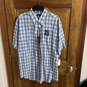 Arrow Blue and White Plaid Men's Shirt